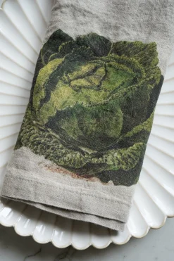 Cristina Oria Servilletas Y Accesorios^Set 6 Servilletas De Lino Con Diseño De Hortalizas