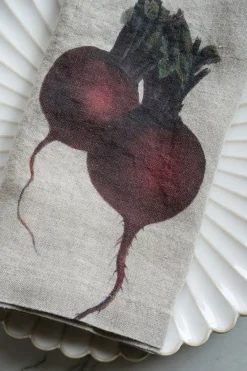 Cristina Oria Servilletas Y Accesorios^Set 6 Servilletas De Lino Con Diseño De Hortalizas