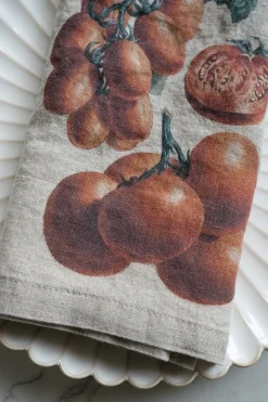 Cristina Oria Servilletas Y Accesorios^Set 6 Servilletas De Lino Con Diseño De Hortalizas