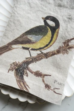 Cristina Oria Servilletas Y Accesorios^Set 6 Servilletas De Lino Con Diseño De Aves