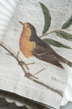 Cristina Oria Servilletas Y Accesorios^Set 6 Servilletas De Lino Con Diseño De Aves