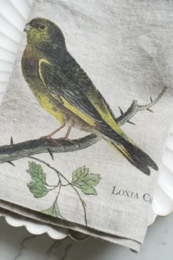 Cristina Oria Servilletas Y Accesorios^Set 6 Servilletas De Lino Con Diseño De Aves