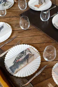 Cristina Oria Servilletas Y Accesorios^Set 6 Servilletas De Lino Con Diseño de Pájaros