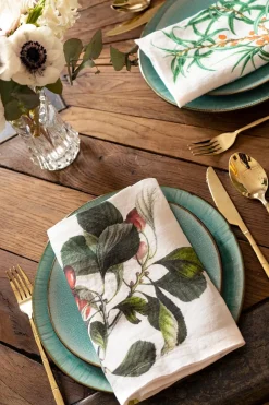 Cristina Oria Servilletas Y Accesorios^Set 6 Servilletas De Lino Con Diseño De Bayas Silvestres