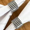 Cristina Oria Posavasos Y Servilleteros^Set 2 Servilleteros Rayas Blancas Y Negras