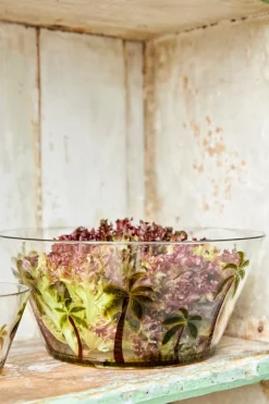 Cristina Oria Vasos^Set 6 Vasos Acrílicos Diseño Palmeras