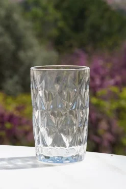 Cristina Oria Vasos^Set 6 Vasos Altos Cristal Transparente Rombos