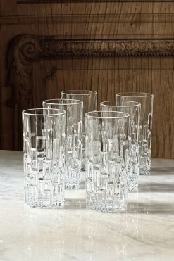 Cristina Oria Vasos^Set 6 Vasos Altos Diseño Glacial