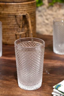 Cristina Oria Vasos^Set 6 Vasos Cristal Altos Transparente Picos