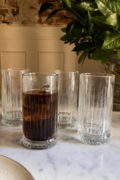 Cristina Oria Vasos^Set 4 Vasos Cristal Base Rombos Altos