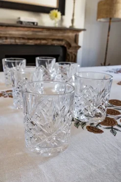 Cristina Oria Vasos^Set 6 Vasos Cristal Pequeños Espiga
