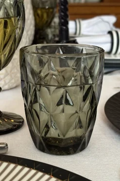 Cristina Oria Vasos^Set 6 Vasos Grises Diseño Rombos