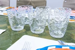 Cristina Oria Vasos^Set 6 Vasos Transparentes Acrílicos Con Diseño En Relieve