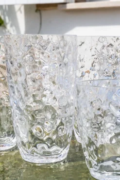 Cristina Oria Vasos^Set 6 Vasos Transparentes Acrílicos Con Diseño En Relieve