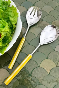 Cristina Oria Cubiertos De Servir^Set Cubiertos De Servir Con Mango De Resina De Colores