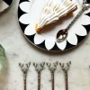 Cristina Oria Cubiertos De Aperitivo|Cubiertos De Postre^Set De 4 Cucharas Con Diseño De Ciervo