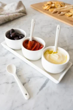 Cristina Oria Fuentes, Ensaladeras Y Cuencos^Set De 7 Piezas Para Condimentos Cerámica Blanca