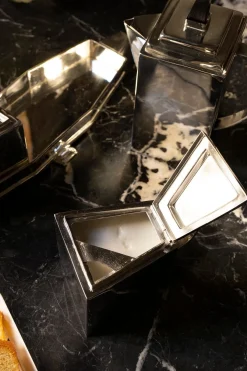 Cristina Oria Accesorios De Mesa^Set De 3 Piezas Para El Té De Plata Co