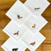 Cristina Oria Servilletas Y Accesorios^Set de 6 Servilletas Bordadas a Mano con Diseño de Animales de Caza