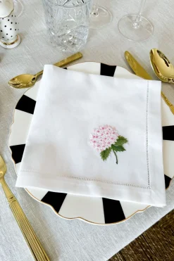 Cristina Oria Servilletas Y Accesorios^Set de 6 Servilletas Bordadas a Mano con Diseño de Flores