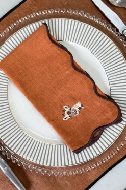 Cristina Oria Servilletas Y Accesorios^Set De 4 Servilletas Bordadas Animales De La Selva