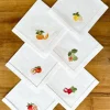 Cristina Oria Servilletas Y Accesorios^Set de 6 Servilletas Bordadas a Mano con Diseño de Frutas