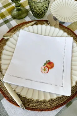 Cristina Oria Servilletas Y Accesorios^Set de 6 Servilletas Bordadas a Mano con Diseño de Frutas
