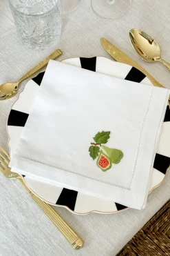 Cristina Oria Servilletas Y Accesorios^Set de 6 Servilletas Bordadas a Mano con Diseño de Frutas