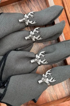 Cristina Oria Posavasos Y Servilleteros^Set De 4 Servilleteros Con Diseño De Ciervo