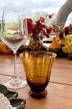 Cristina Oria Vasos^Set De 6 Vasos De Cristal Ámbar