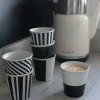 Cristina Oria Vasos^Set De 6 Vasos De Porcelana Blancos Y Negros