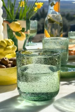 Cristina Oria Vasos^Set De 6 Vasos Verdes Diseño Burbujas