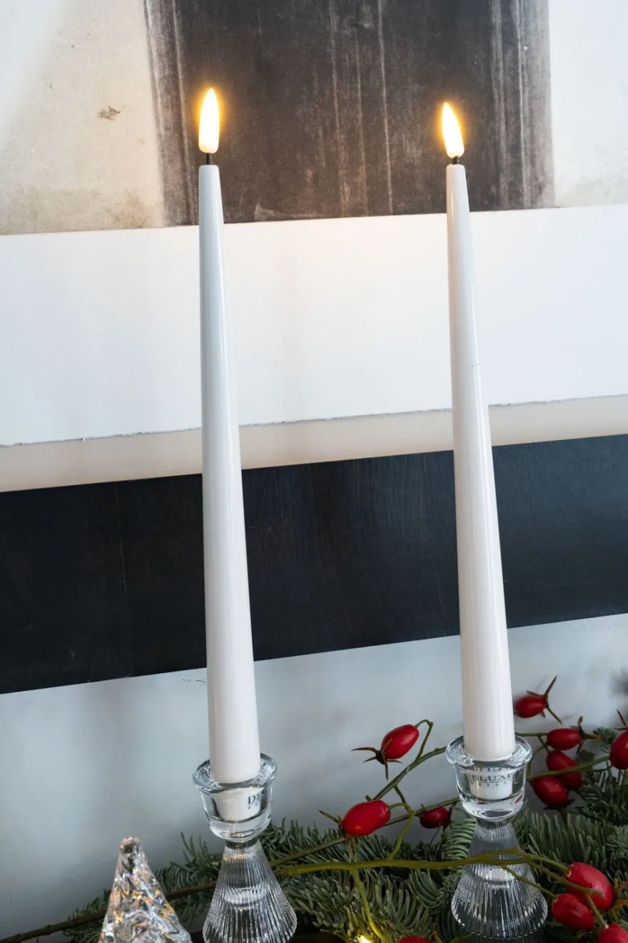 Cristina Oria Velas^Set De 2 Velas LED Color Crema