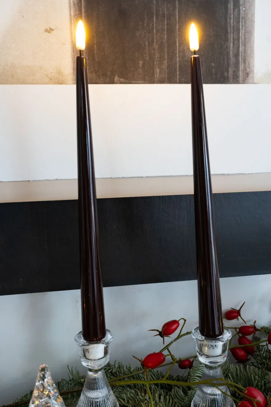 Cristina Oria Velas^Set De 2 Velas LED Color Granate