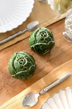 Cristina Oria Accesorios De Mesa^Set Salero Y Pimentero Diseño Repollo