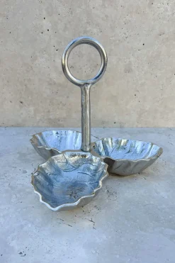 Cristina Oria Fuentes, Ensaladeras Y Cuencos^Soporte Plateado Con Tres Cuencos