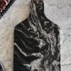 Cristina Oria Tablas^Tabla De Mármol Negra Con Mango