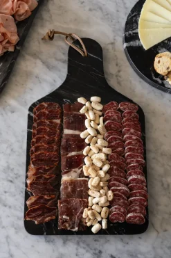 Cristina Oria Tablas^Tabla De Mármol Negra Con Mango