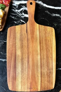 Cristina Oria Tablas^Tabla Rectangular De Madera De Acacia Con Mango