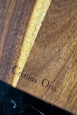 Cristina Oria Tablas^Tabla Rectangular De Madera De Acacia Con Mango