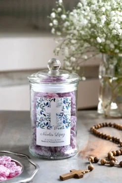 Cristina Oria Dulces Cristina Oria^Tarro De Violetas Personalizado Especial Comuniones