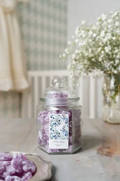 Cristina Oria Dulces Cristina Oria^Tarro Hexagonal de Violetas Personalizado Especial Bautizo