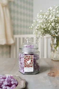 Cristina Oria Dulces Cristina Oria^Tarro Hexagonal de Violetas Personalizado Especial Bautizo