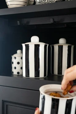 Cristina Oria Almacenaje|Gadgets Y Utensilios^Tarro Rayas Con Tapa Grande