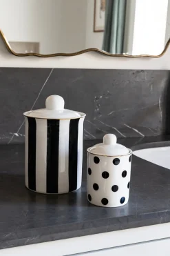 Cristina Oria Almacenaje|Gadgets Y Utensilios^Tarro Rayas Con Tapa Grande