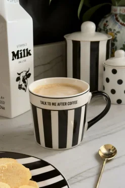 Cristina Oria Tazas Y Teteras^Taza Blanca Y Negra "Talk To Me After Coffee"