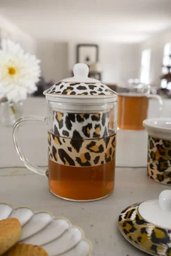Cristina Oria Tazas Y Teteras^Taza Con Filtro Para Infusiones De Cristal Y Porcelana Diseño Animal Print