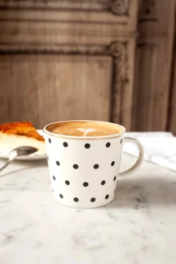 Cristina Oria Tazas Y Teteras^Taza Negra Y Blanca Con Diseño De Puntos