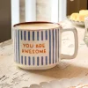 Cristina Oria Tazas Y Teteras^Taza Rayas Azules "You Are Awesome"