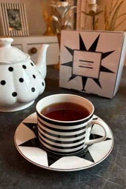 Cristina Oria Tazas Y Teteras^Taza Y Plato Circus Blanca Y Negra